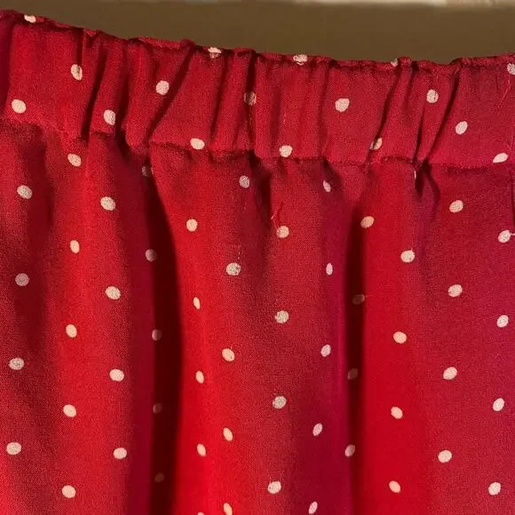 Lauren Ralph Lauren Red White Pock Dot Dress Pants Size Large - Picture 7 of 9
